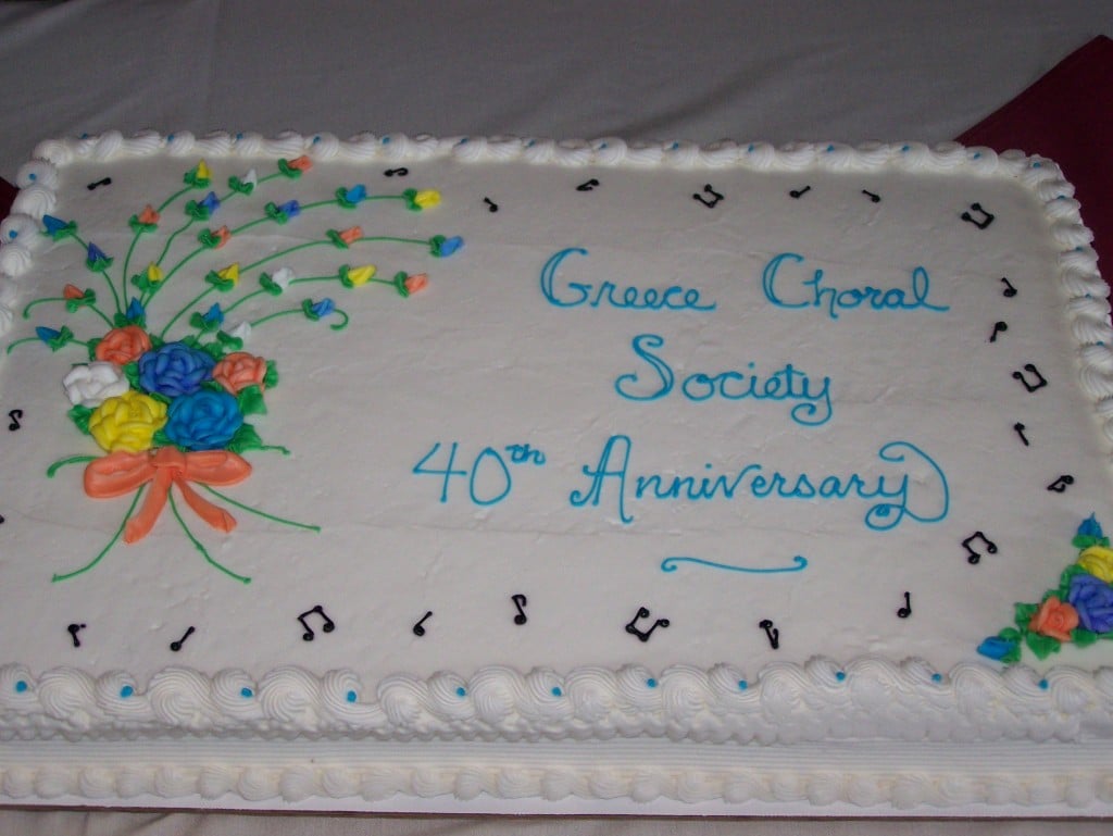 Choral Society 40th Anniversary Cake Picture